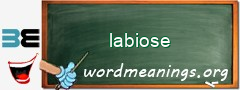 WordMeaning blackboard for labiose
